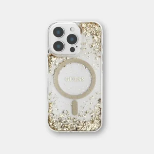 GUESS Resin Bottom Glitter iPhone 16 Pro Max tok